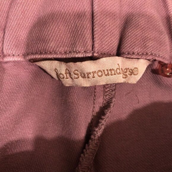 Soft Surroundings Colorful Metro Leggings Pants Jeans Pink Rose PS Button Ankle - Picture 6 of 11